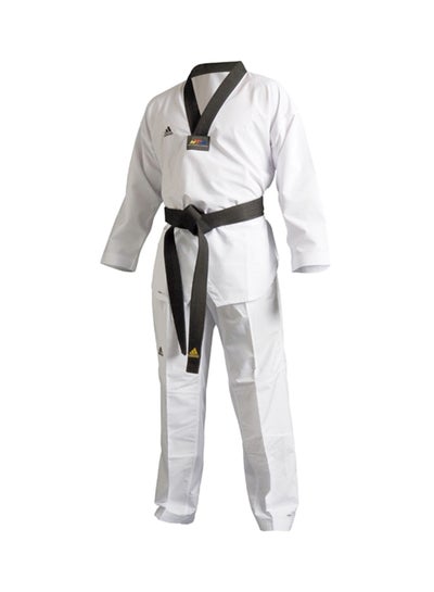 Buy ADI-FIGHTER Taekwondo Uniform - White/Black, 150cm 150cm in UAE