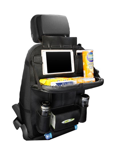 Buy Auto Back Seat Organizer With Table Tray with 3 Charging Line in UAE