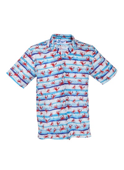 Buy Anemoss Crab Long Sleeve Shirt Blue/White/Red in UAE