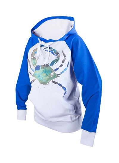 Buy Anemoss Crab Print Long Sleeve Sweatshirt White/Blue/Green in UAE