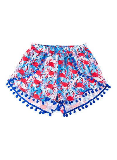 Buy Anemoss Crab Mid-Rise Shorts Blue/White/Red in UAE