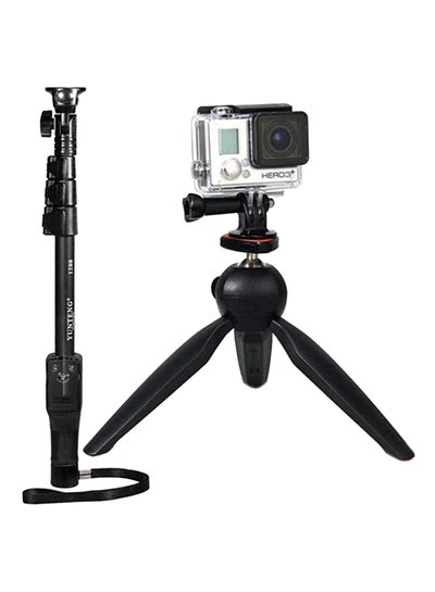 Buy YT-1288 Selfie Monopod With Mini Tripod Black in Saudi Arabia