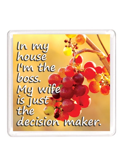 Buy Dubai Love Marriage Quote Magnet Yellow/White/Red in UAE