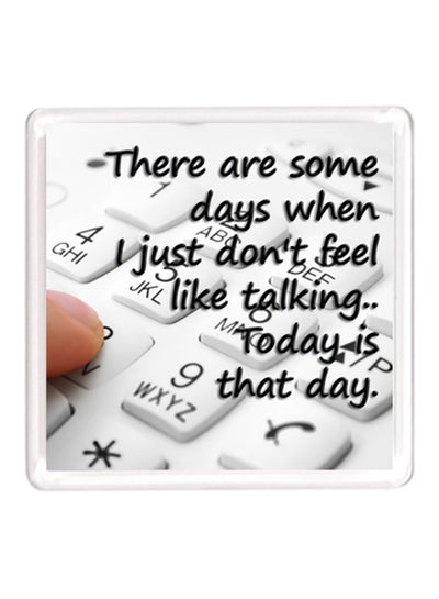 Buy Dubai Sentimental Quote Magnet Black/White in UAE