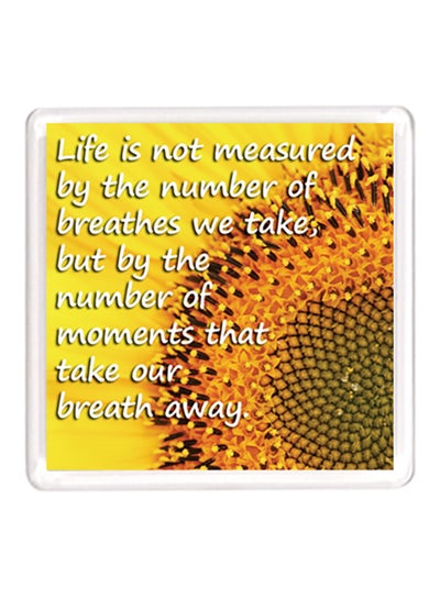 Buy Dubai Motivation Sentimental Quote Magnet Yellow/White/Black in UAE