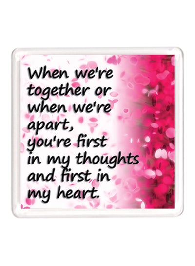 Buy Dubai Love Friendship Quote Magnet Pink/White/Black in UAE