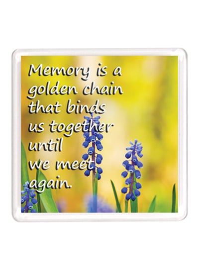 Buy Dubai Friendship Sentimental Quote Magnet White/Blue/Yellow in UAE