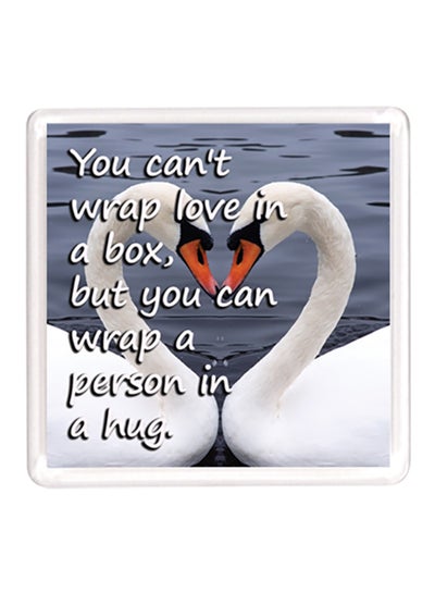 Buy Dubai Love Friendship Quote Magnet White/Black in UAE