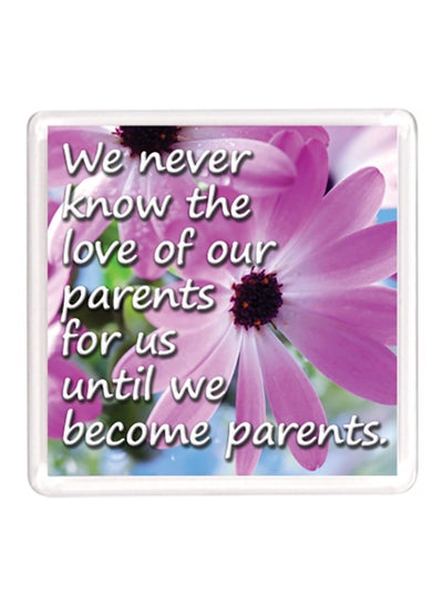 Buy Dubai Parents Love Quote Magnet Purple/White in UAE