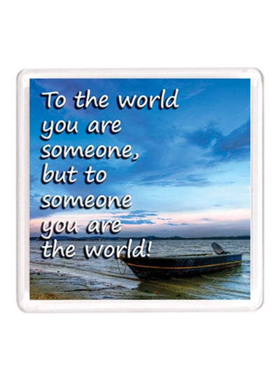 Buy Dubai Love Quote Magnet Blue/White in UAE