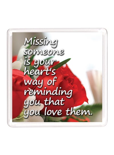 Buy Dubai Love Friendship Quote Magnet Red/White/Green in UAE