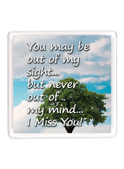 Buy Dubai Love Friendship Quote Magnet White/Green/Blue in UAE