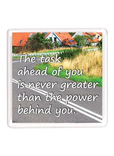 Buy Dubai Motivation Quote Magnet White/Grey/Yellow in UAE