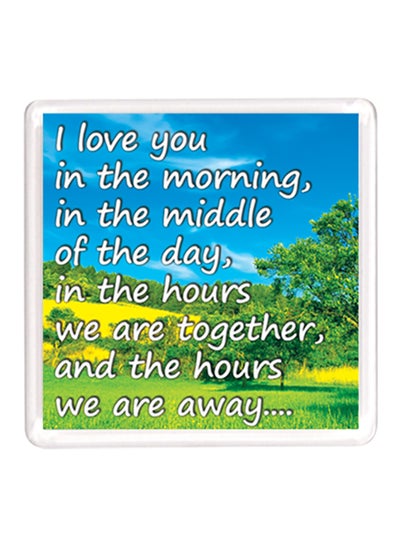 Buy Dubai Love Quote Magnet Green/Blue/Yellow in UAE