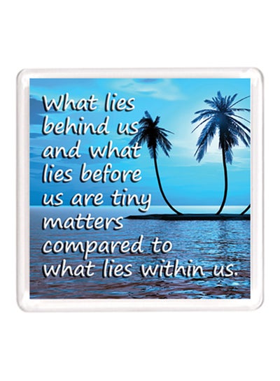 Buy Dubai Motivation Quote Magnet Blue/White in UAE