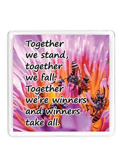 Buy Dubai Teamwork Quote Magnet Black/Purple/Yellow in UAE