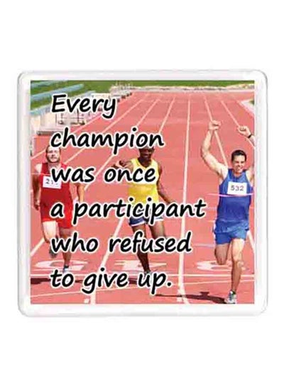 Buy Dubai Sport Champion Quote Magnet Black/Red/Peach in UAE