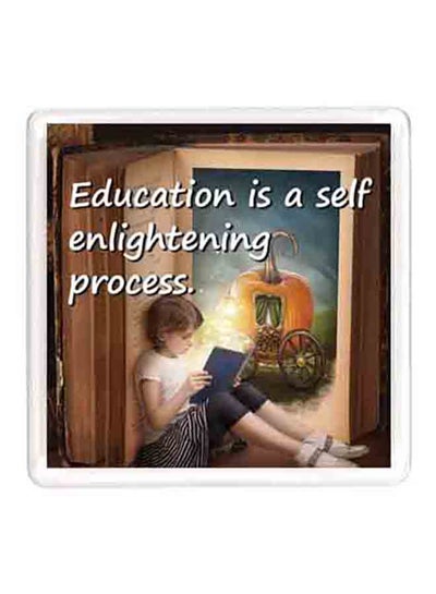 Buy Dubai Education Quote Magnet White/Blue/Brown in UAE