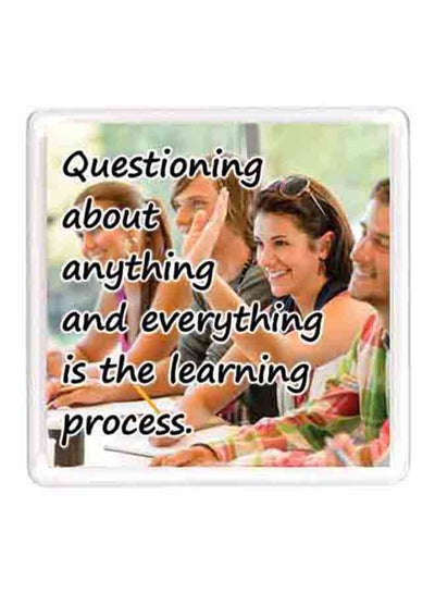 Buy Dubai Education Learning Quote Magnet Black/Peach in UAE