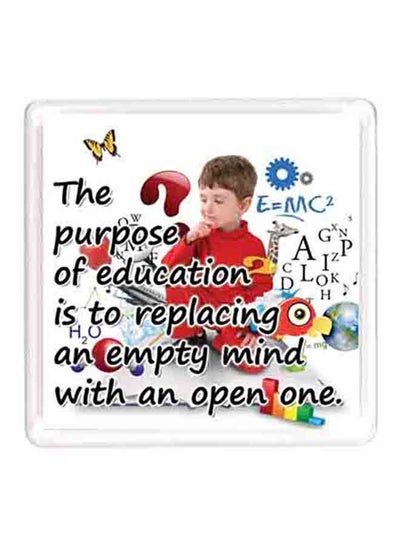 Buy Dubai Education Quote Magnet Black/Red/White in UAE