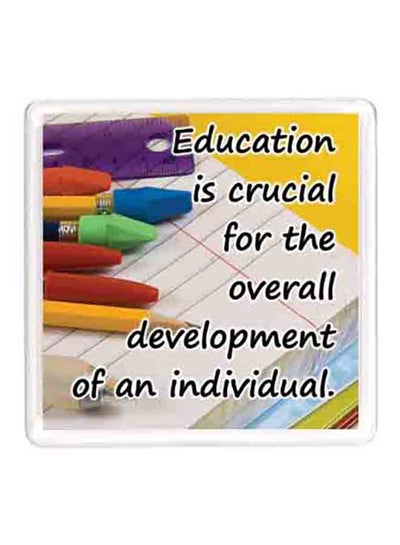 Buy Dubai Education Quote Magnet Black/White/Purple in UAE