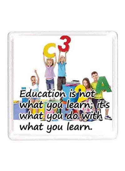 Buy Dubai Education Quote Magnet Black/Yellow/Green in UAE