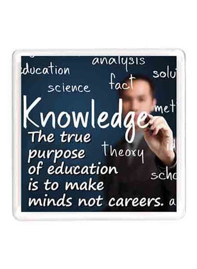 Buy Dubai Education Quote Magnet White/Blue in UAE