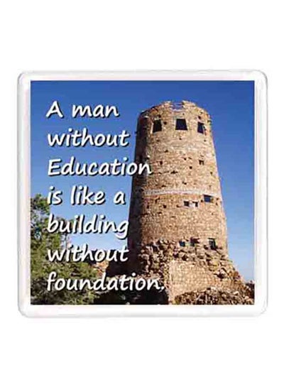 Buy Dubai Education Quote Magnet White/Beige in UAE