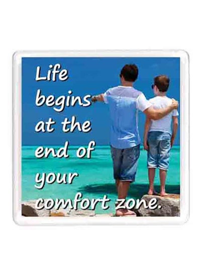 Buy Dubai Motivation Quote Magnet Blue/White/Green in UAE