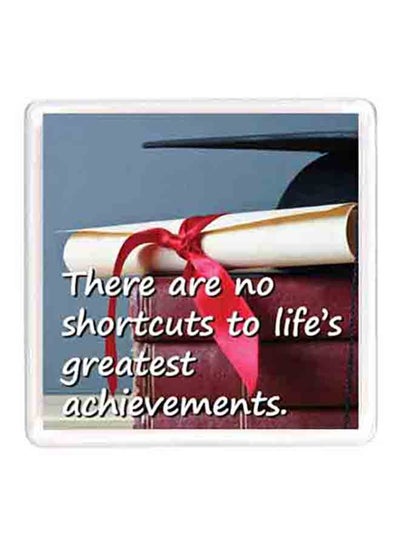 Buy Dubai Motivation Quote Magnet White/Red/Blue in UAE