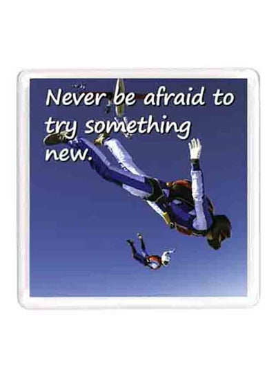 Buy Dubai Motivation Quote Magnet White/Blue in UAE