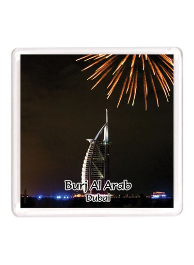 Buy Dubai Souvenir Quote Magnet Burj Al Arab Black/White/Orange in UAE