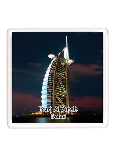 Buy Dubai Souvenir Quote Magnet Burj Al Arab White/Blue in UAE