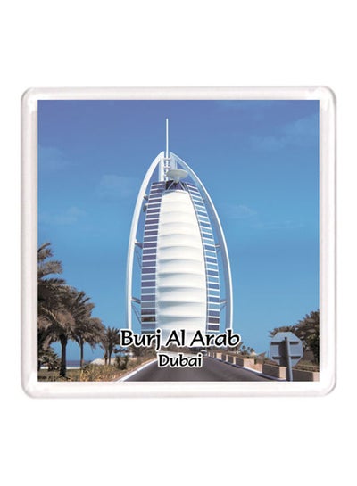 Buy Dubai Souvenir Quote Magnet Burj Al Arab White/Blue/Green in UAE