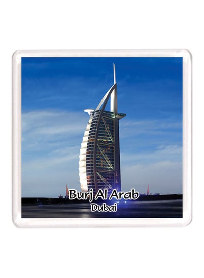 Buy Dubai Souvenir Quote Magnet Burj Al Arab Black/White/Blue in UAE