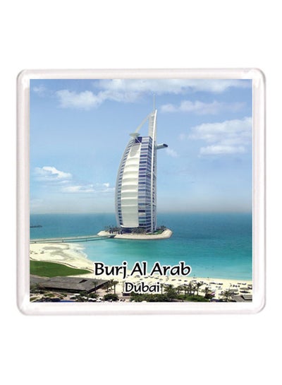 Buy Dubai Souvenir Quote Magnet Burj Al Arab Blue/White in UAE