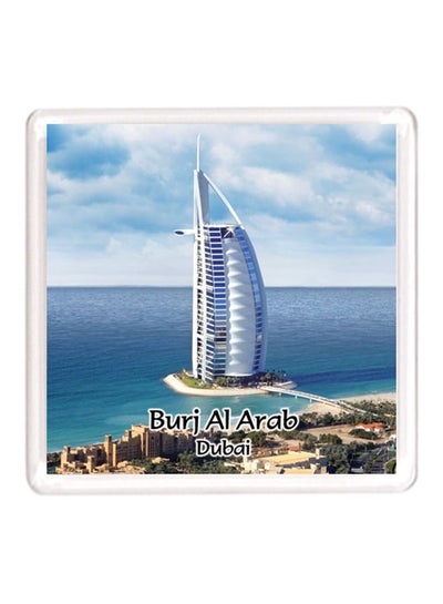 Buy Dubai Souvenir Quote Magnet Burj Al Arab Blue/White/Green in UAE