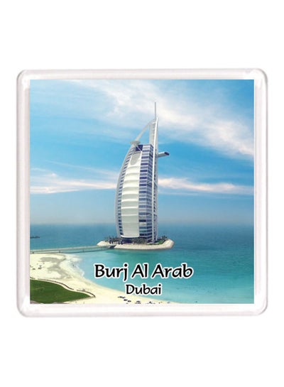 Buy Dubai Souvenir Quote Magnet Burj Al Arab Blue/White/Green in UAE