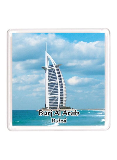 Buy Dubai Souvenir Quote Magnet Burj Al Arab White/Blue in UAE