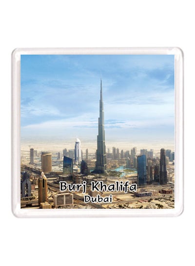 Buy Dubai Souvenir Quote Magnet Burj Khalifa White/Blue/Black in UAE