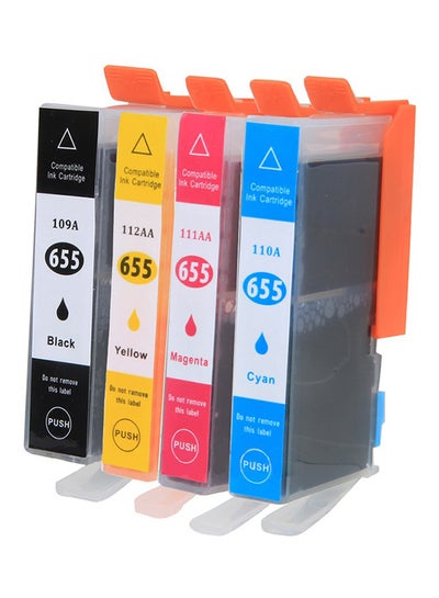 Buy 4-Piece 655 Ink Cartridge Set Multicolour in UAE