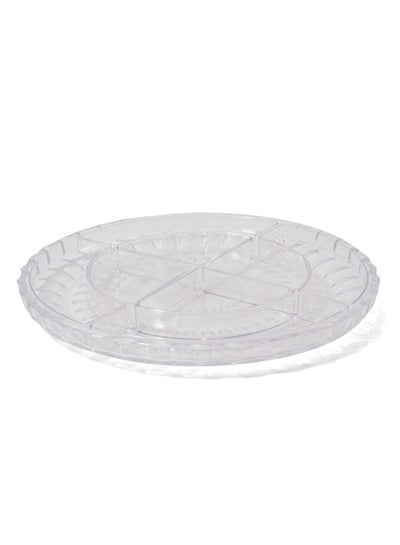 اشتري Round Classical Tray شفاف في الامارات