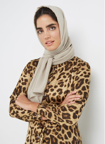 Buy Chiffon Hijab Scarf Beige in UAE