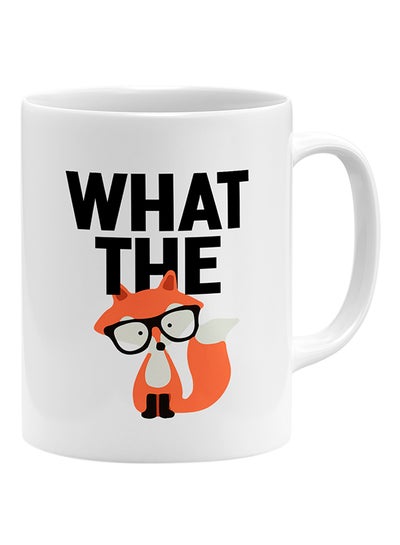 Buy What The Fox Nerdy Friend Coffee Mug White 11x14cm in Egypt