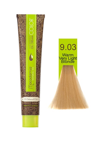 Buy Natural Oil Cream Hair Colour Warm Very Light Blonde 9.03 100ml in UAE