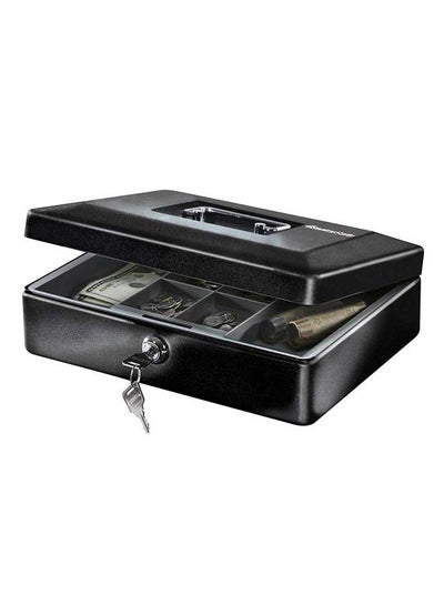 Buy Sentry Cash Box Key Lock Black 9.4x30x23.6cm in Saudi Arabia