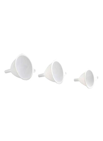 Buy 3-Piece Funnel Set White 5x4.25x5inch in Saudi Arabia