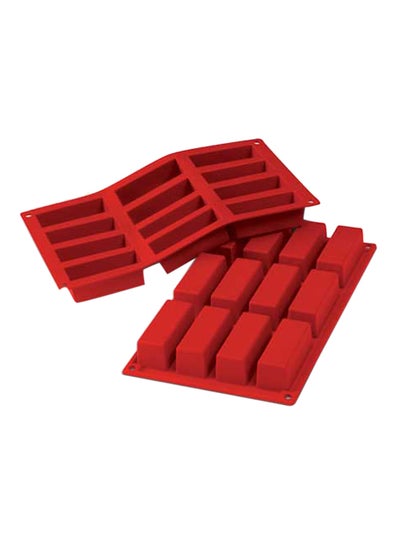 Buy Silicone Cake Mould Red 175 x 30 x 350 MM in UAE