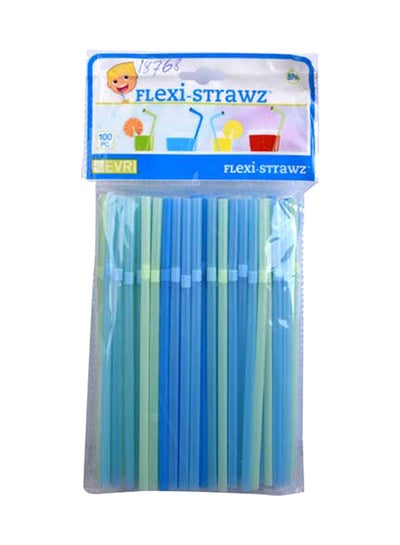 Comfy Package [500 Pack] Flexible Disposable Plastic Drinking Straws - 7.75 inch High - Assorted Colors Striped