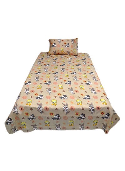 Cartoon Print Single Bed Sheet Set Cotton Blend Multicolour 160 x 240 cm  price in UAE | Noon UAE | kanbkam